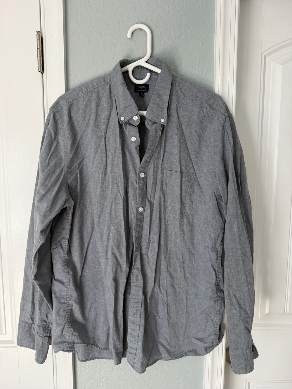 J. Crew Heathered Gray Button-Down Shirt